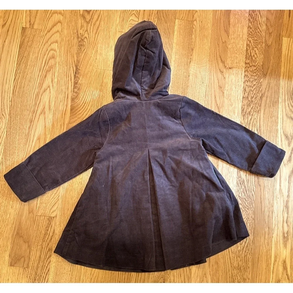Maria Elena Girls Gray Fleece Hooded Swing Coat Christmas‎ Holiday 2T